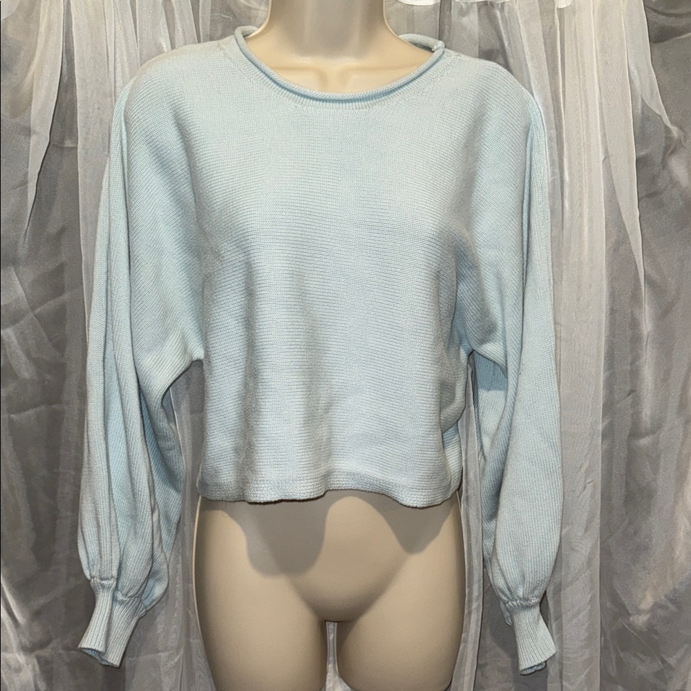 Princess Polly Sky Blue Crew Neck Sweater